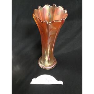 Vintage Carnival Glass Dugan Diamond Pulled Loop Swung Vase